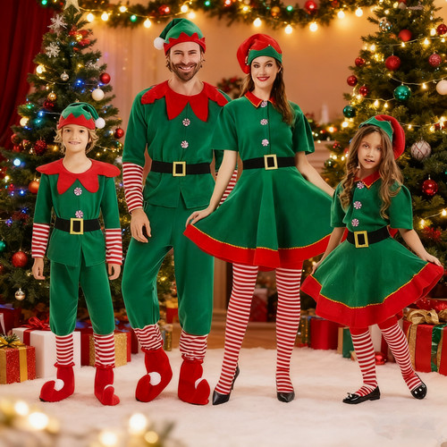 Costume elfo babbo - elfo, natale