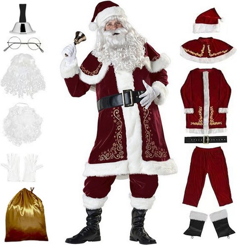 Costume babbo natale deluxe - babbo,