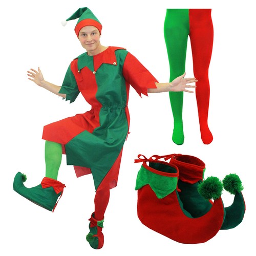 Costume elfo uomo babbo - costume, natale