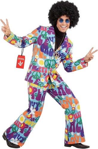 Costume tuta pace hippie uomo