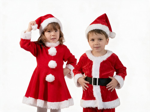 Costume babbo natale bimba - costume, bimba/o