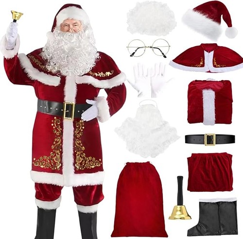 Costume babbo natale lusso - costume,